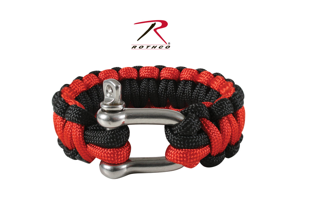 Rothco Thin Line Paracord Bracelet With D-Shackle