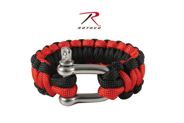[CLEARANCE] Rothco Thin Line Paracord Bracelet With D-Shackle