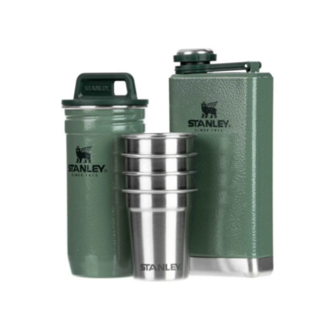 Stanley Adventure Shot Glass set + Flask Hammertone Green