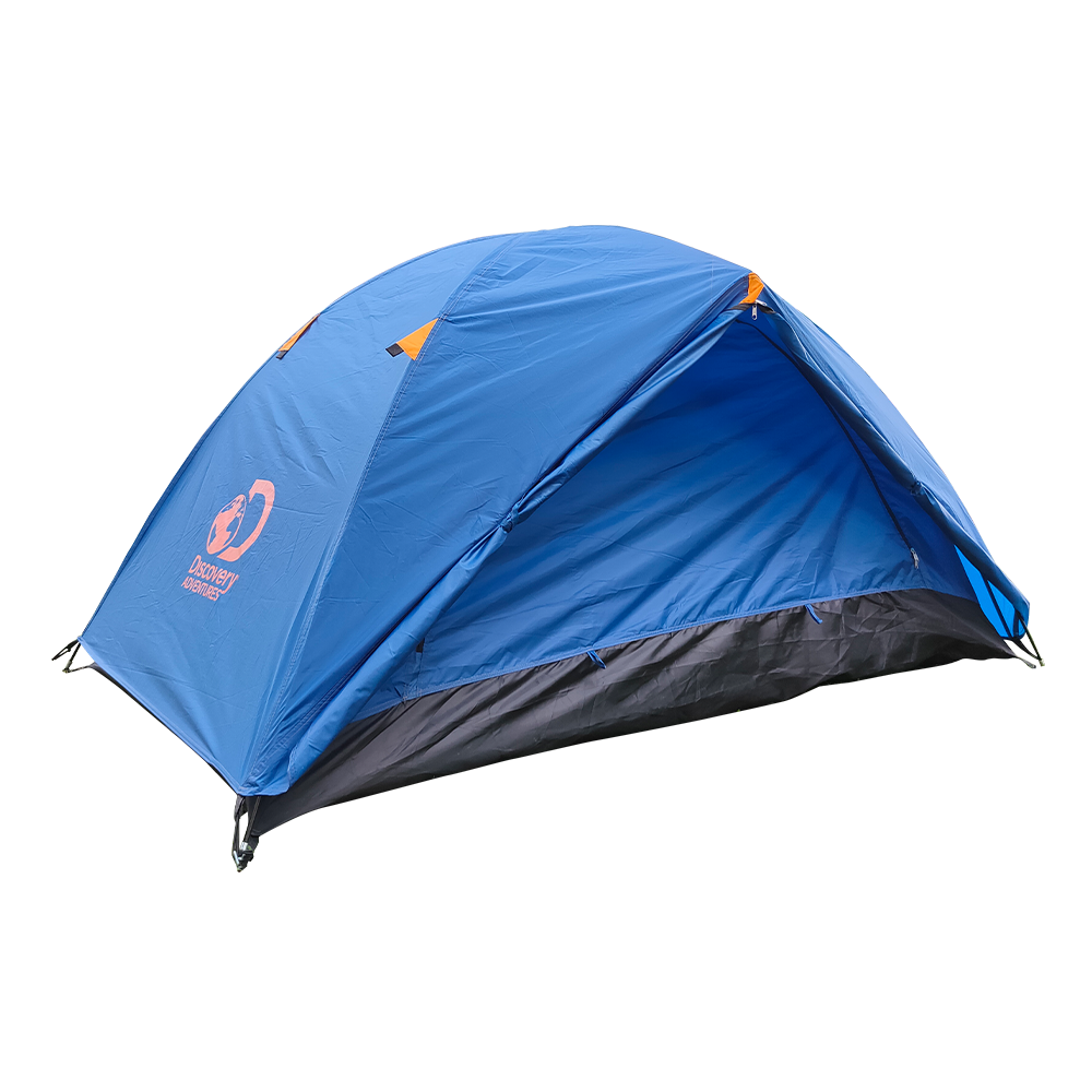 Discovery Adventures 2 Person Camping Tent Navy Orange
