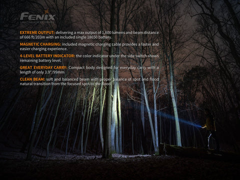 Fenix E30R Luminus SST40 LED Flashlight 1600 Lumens