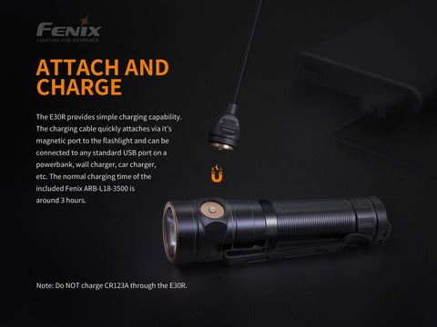 Fenix E30R Luminus SST40 LED Flashlight 1600 Lumens