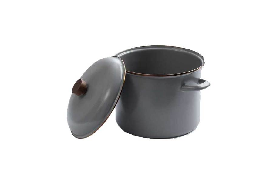 BAREBONES Enamel Stock Pot - Slate Gray