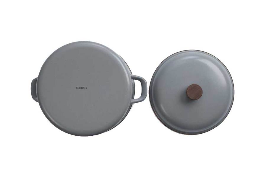 BAREBONES Enamel Stock Pot - Slate Gray