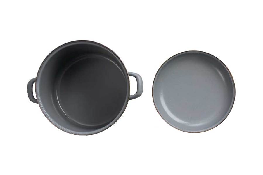 BAREBONES Enamel Stock Pot - Slate Gray