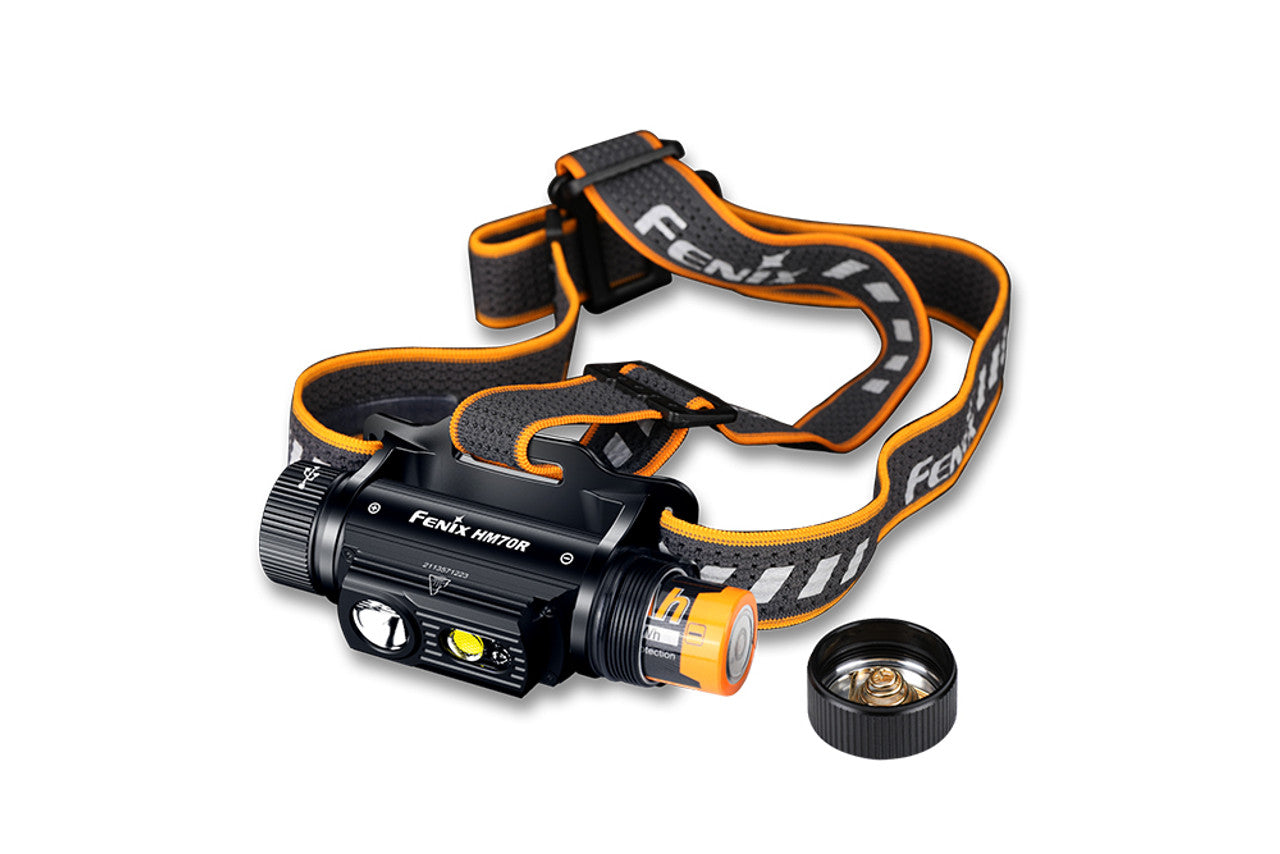 [CLEARANCE] Fenix HM70R Rechargeable Headlamp 1600 Lumens + Free E-LITE Mini Flashlight 150 Lumens