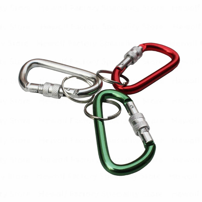 [CLEARANCE] Hewolf D-Ring Silver Carabiner Lock