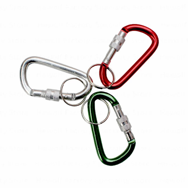 [CLEARANCE] Hewolf D-Ring Silver Carabiner Lock