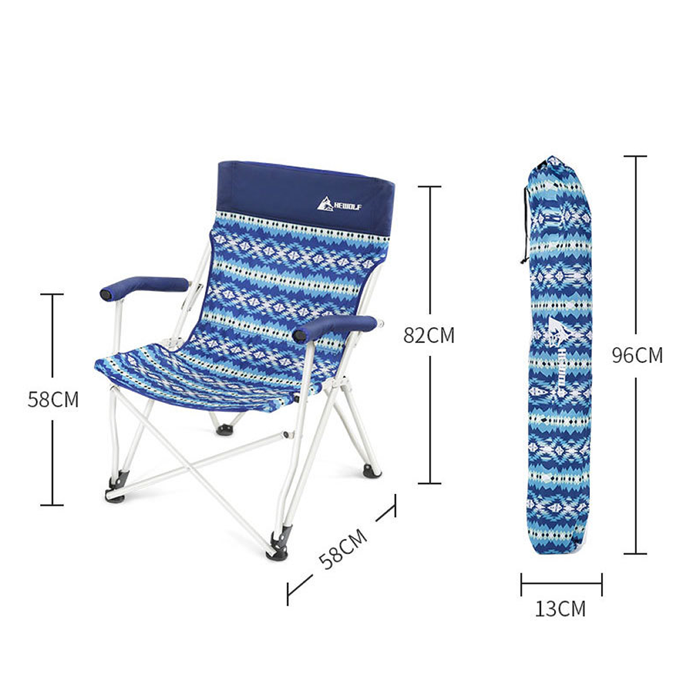 [CLEARANCE] Hewolf Folding Chair Blue Wave