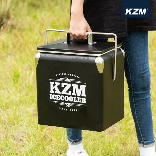 [CLEARANCE] KZM Black Cube Ice Cooler 13L