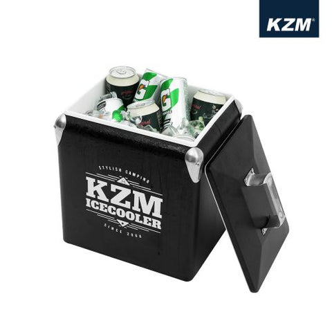 KZM Black Cube Ice Cooler 13L