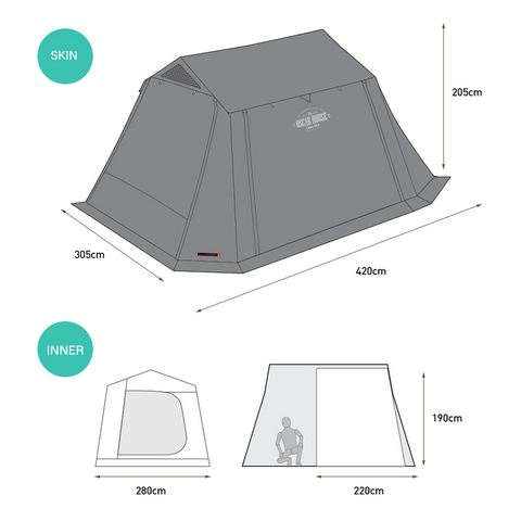Oscar house cabin tent dimension
