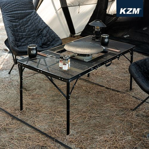 KZM Union Iron Mesh 3 Folding BBQ Table