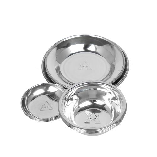 [CLEARANCE] KZM Stainless Tableware Set 15pcs Set