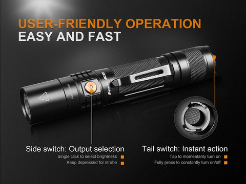 Fenix UC35-V2-flashlight-Switches