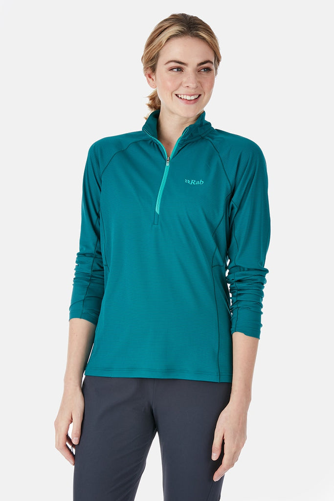 CLEARANCE Rab Pulse Long Sleeve Zip Women GL Extra Enterprise