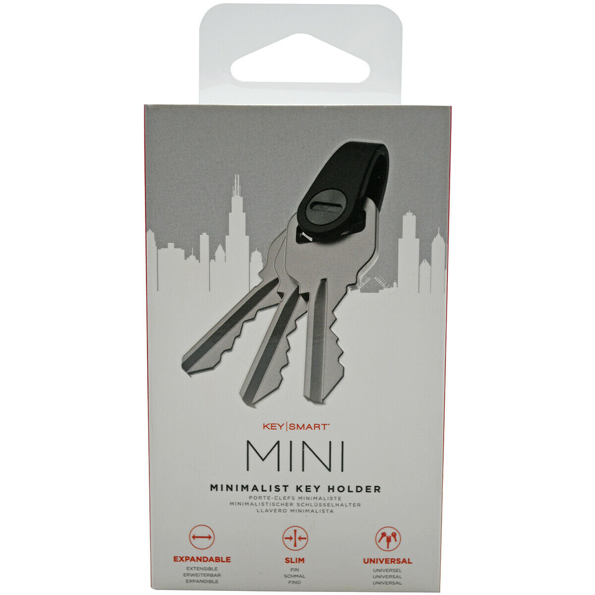 KeySmart Mini Minimalist Key Holder (Black)