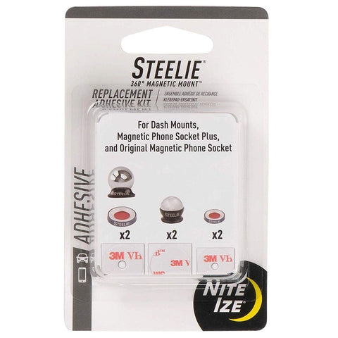 Nite Ize Steelie® Universal Adhesive Replacement Kit for Dash Mount + Phone Socket