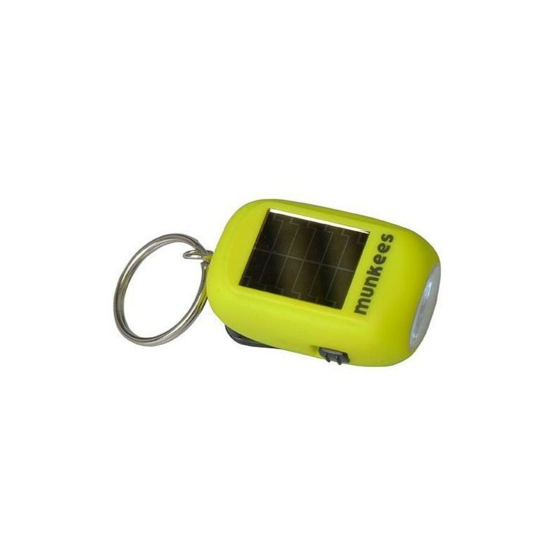 Munkees Mini Solar Dynamo LED Flashlight with Keychain