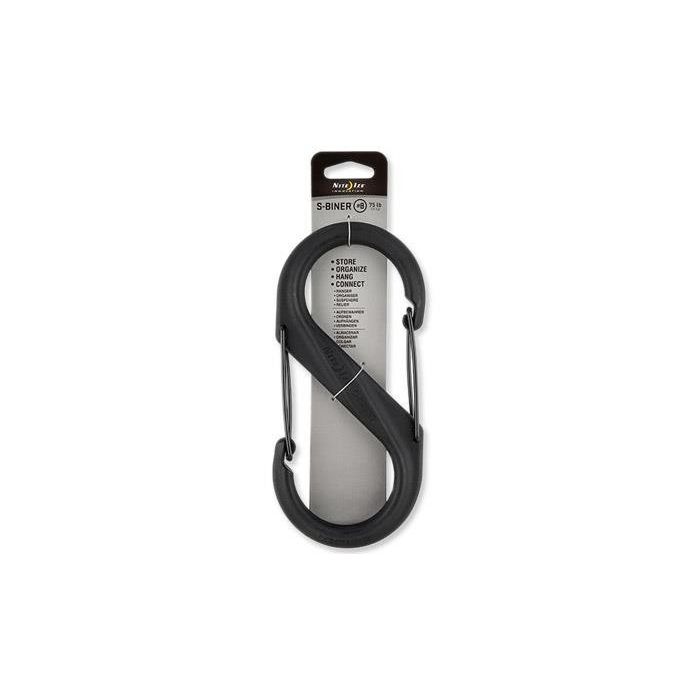 Nite Ize - S-Biner #8 Plastic Black Gate - Black