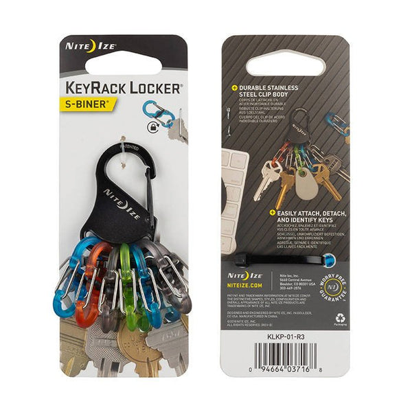 Nite Ize Plastic S-Biner KeyRack Locker - Black