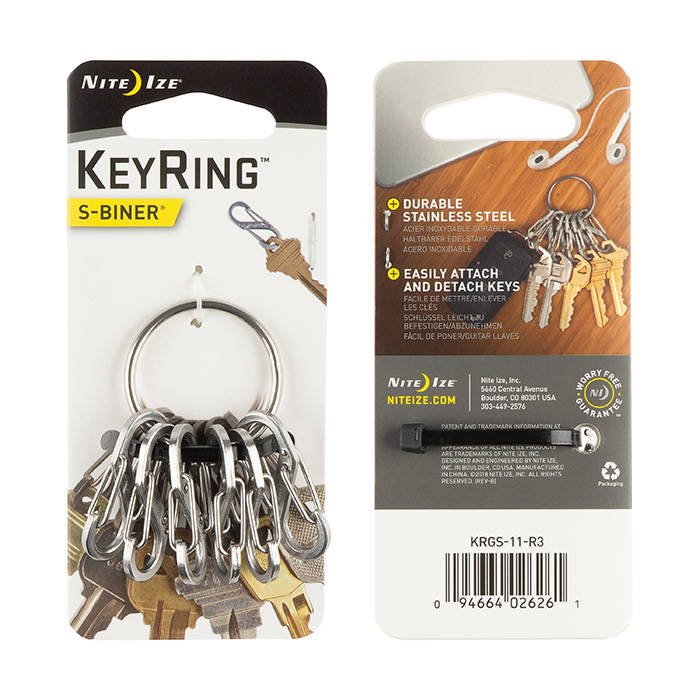 Nite Ize S-Biner KeyRing Steel - Stainless
