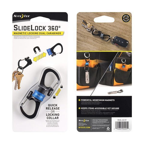 Nite Ize - SlideLock 360° Magnetic Locking Dual Carabiner